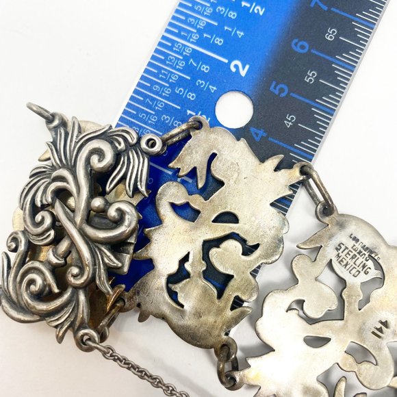 548 Vintage Los Castillo 441 Mexican silver bracelet - Picture 6 of 7